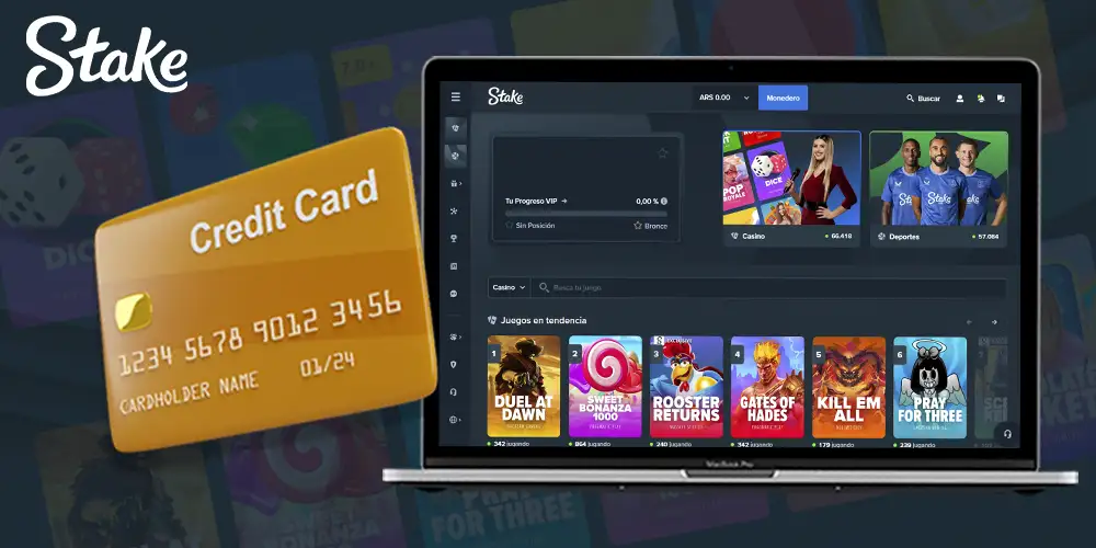 Hacer un depósito en Stake Casino